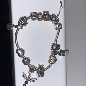 Authentic pandora bracelet all charms included